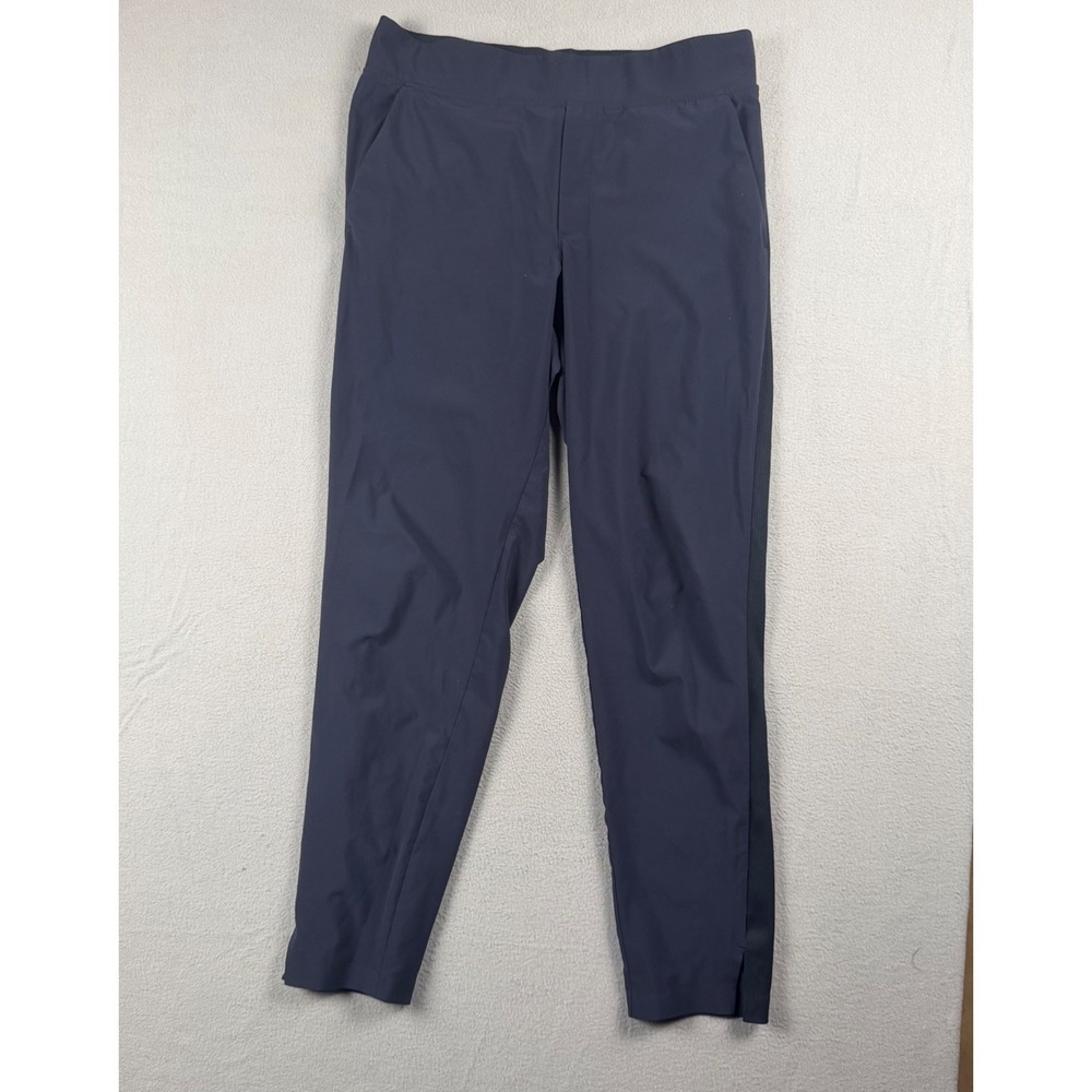 Athleta Brooklyn Ankle Pant Navy Blue Size 4 Stretch Travel Trousers Gym